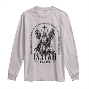 Here Am I Send Me Isaiah 6 8 Catholic Knight Templar Crusader Faith Long Sleeve Shirt