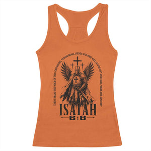 Here Am I Send Me Isaiah 6 8 Catholic Knight Templar Crusader Faith Racerback Tank Top