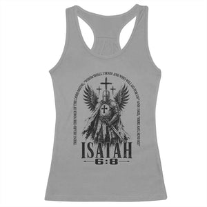 Here Am I Send Me Isaiah 6 8 Catholic Knight Templar Crusader Faith Racerback Tank Top