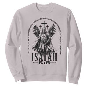 Here Am I Send Me Isaiah 6 8 Catholic Knight Templar Crusader Faith Sweatshirt