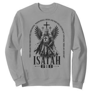Here Am I Send Me Isaiah 6 8 Catholic Knight Templar Crusader Faith Sweatshirt
