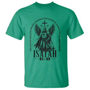 Here Am I Send Me Isaiah 6 8 Catholic Knight Templar Crusader Faith T Shirt