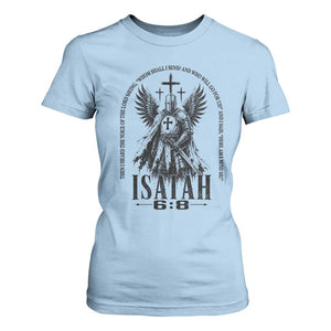 Here Am I Send Me Isaiah 6 8 Catholic Knight Templar Crusader Faith T Shirt For Women
