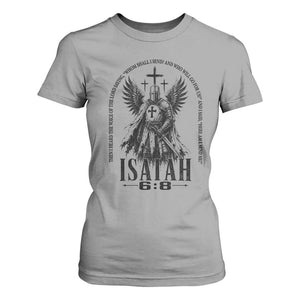 Here Am I Send Me Isaiah 6 8 Catholic Knight Templar Crusader Faith T Shirt For Women