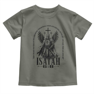 Here Am I Send Me Isaiah 6 8 Catholic Knight Templar Crusader Faith Toddler T Shirt