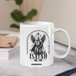 Here Am I Send Me Isaiah 6 8 Catholic Knight Templar Crusader Faith Coffee Mug