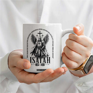 Here Am I Send Me Isaiah 6 8 Catholic Knight Templar Crusader Faith Coffee Mug
