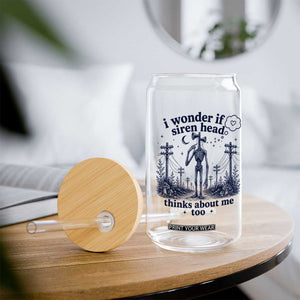 Funny Siren Head Glass Can I Wonder If Siren Head Thinks About Me Too Weirdcore Cryptid Lovers