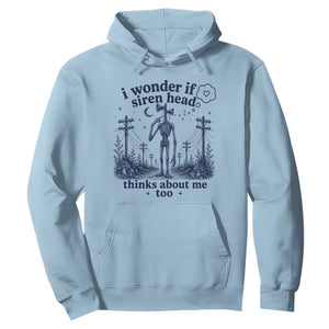 Funny Siren Head Hoodie I Wonder If Siren Head Thinks About Me Too Weirdcore Cryptid Lovers