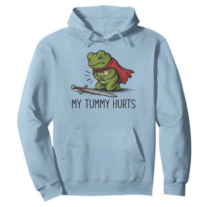 Tummy Hurts Funny Medieval Frog Hoodie Dark Fantasy Meme