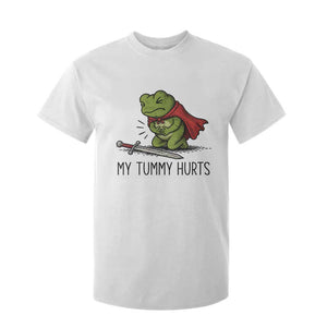 Tummy Hurts Funny Medieval Frog T Shirt For Kid Dark Fantasy Meme