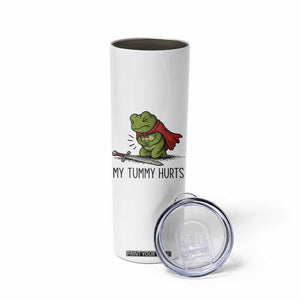 Tummy Hurts Funny Medieval Frog Skinny Tumbler Dark Fantasy Meme