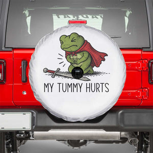 Tummy Hurts Funny Medieval Frog Spare Tire Cover Dark Fantasy Meme