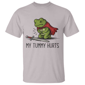 Tummy Hurts Funny Medieval Frog T Shirt Dark Fantasy Meme