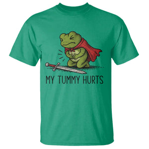 Tummy Hurts Funny Medieval Frog T Shirt Dark Fantasy Meme