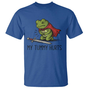 Tummy Hurts Funny Medieval Frog T Shirt Dark Fantasy Meme