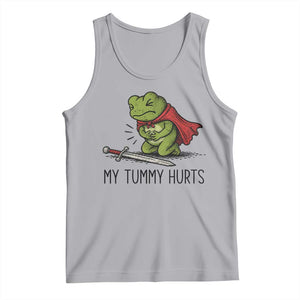 Tummy Hurts Funny Medieval Frog Tank Top Dark Fantasy Meme