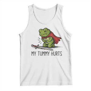 Tummy Hurts Funny Medieval Frog Tank Top Dark Fantasy Meme