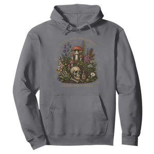 All Plants Are Edible Some Only Once Hoodie Vintage Botanical Mushroom Skull Gothic Plant Lover