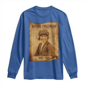 Bessie Coleman First African American Female Pilot Long Sleeve Shirt Black History TS10 Royal Blue Print Your Wear