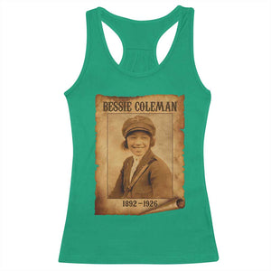 Bessie Coleman First African American Female Pilot Racerback Tank Top Black History TS10 Irish Green Print Your Wear