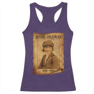 Bessie Coleman First African American Female Pilot Racerback Tank Top Black History TS10 Purple Print Your Wear