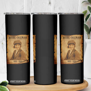 Bessie Coleman First African American Female Pilot Skinny Tumbler Black History TS10 Print Your Wear