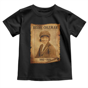 Bessie Coleman First African American Female Pilot Toddler T Shirt Black History TS10 Black Print Your Wear