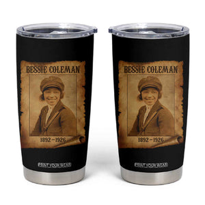 Bessie Coleman First African American Female Pilot Tumbler Cup Black History TS10 Black Print Your Wear