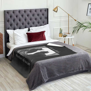 Funny Cat Throw Blanket I Do Not Think Therefore I Do Not Am Goth Emo Grunge Witchy TS10 Print Your Wear