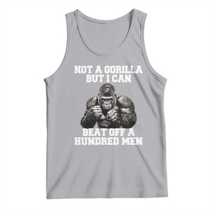 Funny Internet Meme Tank Top Not A Gorilla But I Can Beat Off 100 Men TS10 Athletic Heather Print Your Wear