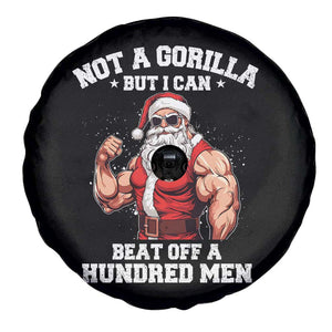 Funny Muscle Santa Spare Tire Cover Not A Gorilla But I Can Beat Off 100 Men Bodybuilder Christmas TS10 Print Your Wear