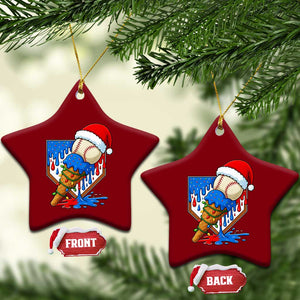 Christmas Baseball Ice Cream Drip Ceramic Ornament Santa Sports Player Xmas Light Boys Baseball Bat TS10 Print Your Wear