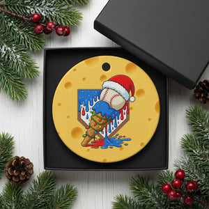Christmas Baseball Ice Cream Drip Ceramic Ornament Santa Sports Player Xmas Light Boys Baseball Bat TS10 1pc Yellow Cheese Print Your Wear