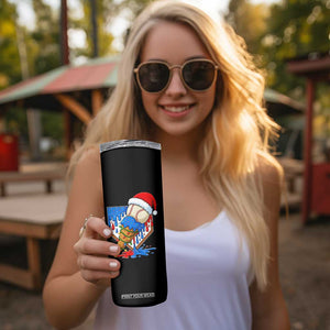 Christmas Baseball Ice Cream Drip Skinny Tumbler Santa Sports Player Xmas Light Boys Baseball Bat TS10 Print Your Wear