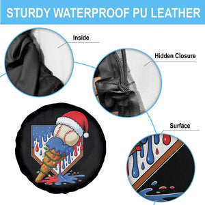 Christmas Baseball Ice Cream Drip Spare Tire Cover Santa Sports Player Xmas Light Boys Baseball Bat TS10 Print Your Wear