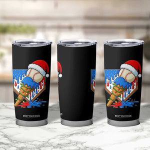 Christmas Baseball Ice Cream Drip Tumbler Cup Santa Sports Player Xmas Light Boys Baseball Bat TS10 Print Your Wear