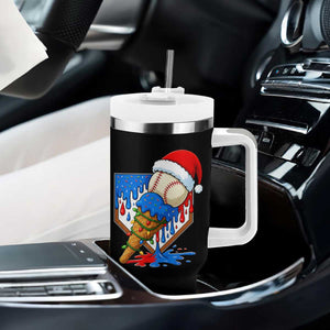 Christmas Baseball Ice Cream Drip Tumbler With Handle Santa Sports Player Xmas Light Boys Baseball Bat TS10 Print Your Wear