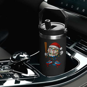 Christmas Baseball Ice Cream Drip Flip Straw Tumbler Santa Sports Xmas Baseball Player TS10 Print Your Wear
