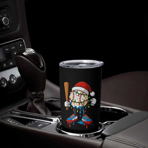Christmas Baseball Ice Cream Drip Tumbler Cup Santa Sports Xmas Baseball Player TS10 Print Your Wear