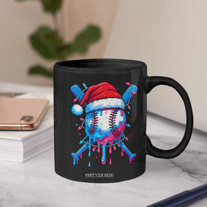 Christmas Baseball Ice Cream Drip Coffee Mug Santa Sports Xmas Light Boys Sprinkles Baseball Bat TS10 Print Your Wear