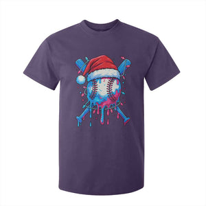 Christmas Baseball Ice Cream Drip T Shirt For Kid Santa Sports Xmas Light Boys Sprinkles Baseball Bat TS10 Purple Print Your Wear