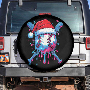 Christmas Baseball Ice Cream Drip Spare Tire Cover Santa Sports Xmas Light Boys Sprinkles Baseball Bat TS10 No hole Black Print Your Wear