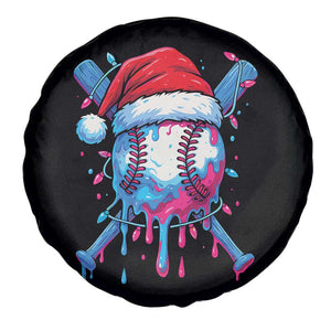 Christmas Baseball Ice Cream Drip Spare Tire Cover Santa Sports Xmas Light Boys Sprinkles Baseball Bat TS10 Print Your Wear