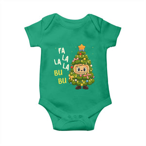 Funny Christmas Baby Onesie Fa La La La Bu Bu Xmas Song Kawaii Bubu TS10 Irish Green Print Your Wear