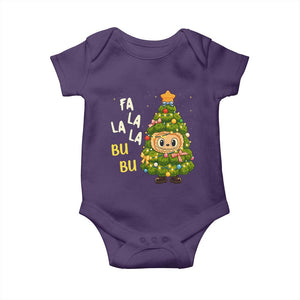 Funny Christmas Baby Onesie Fa La La La Bu Bu Xmas Song Kawaii Bubu TS10 Purple Print Your Wear
