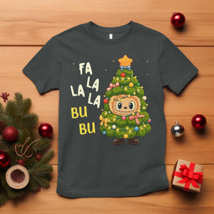 Funny Christmas T Shirt Fa La La La Bu Bu Xmas Song Kawaii Bubu TS10 Dark Heather Print Your Wear