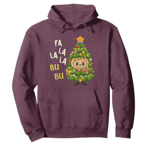 Funny Christmas Hoodie Fa La La La Bu Bu Xmas Song Kawaii Bubu TS10 Maroon Print Your Wear