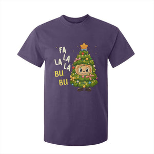 Funny Christmas T Shirt For Kid Fa La La La Bu Bu Xmas Song Kawaii Bubu TS10 Purple Print Your Wear