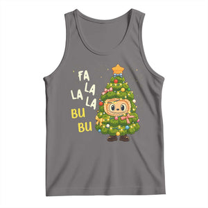 Funny Christmas Tank Top Fa La La La Bu Bu Xmas Song Kawaii Bubu TS10 Deep Heather Print Your Wear
